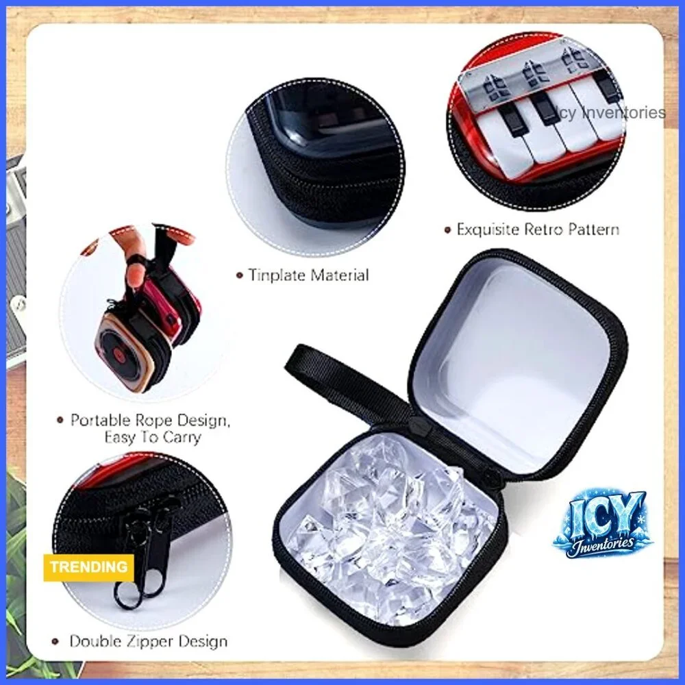 Tinplate PVC Zipper Coin Purse Key Organizer Storage Pouch